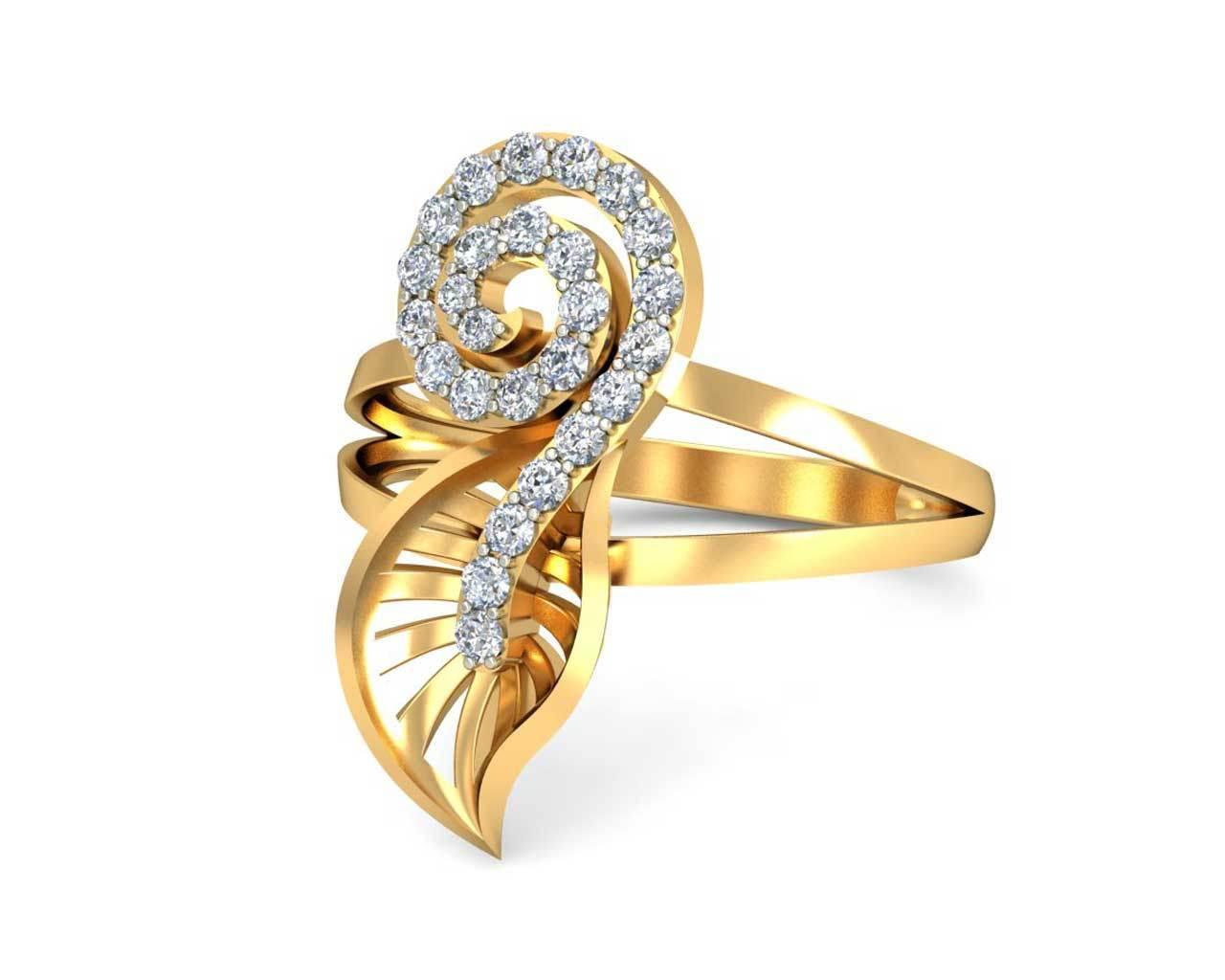 Sama Designer Diamond Ring in hallmarked gold - Jewelslane