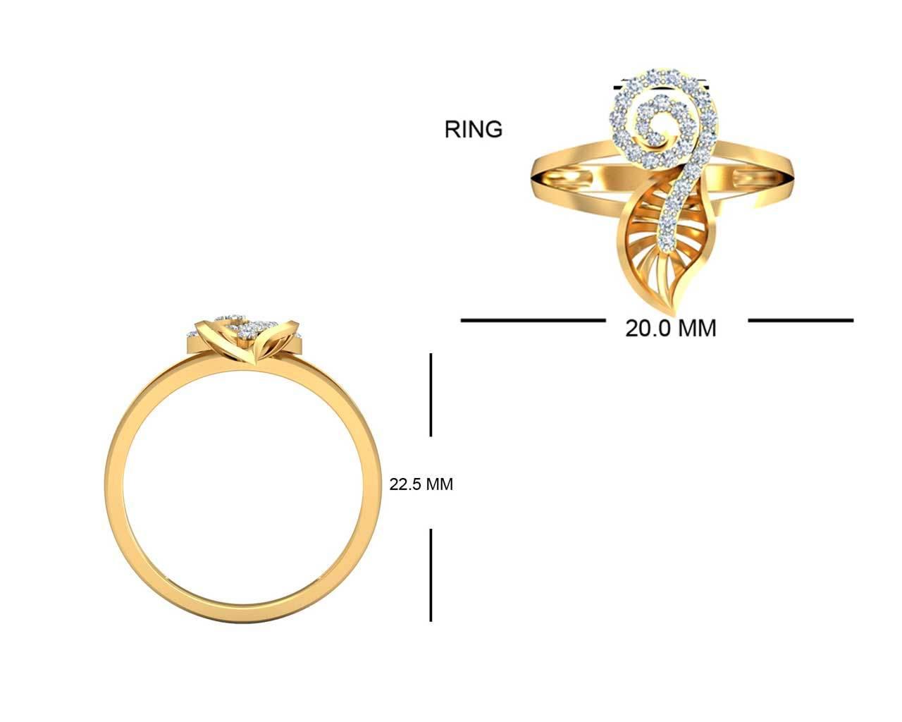 Sama Designer Diamond Ring in hallmarked gold - Jewelslane