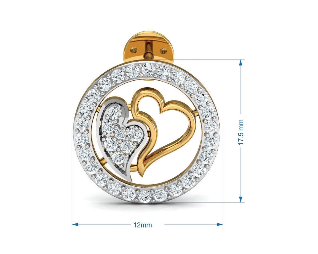 Samra Diamond Hearts Pendant Set - Jewelslane