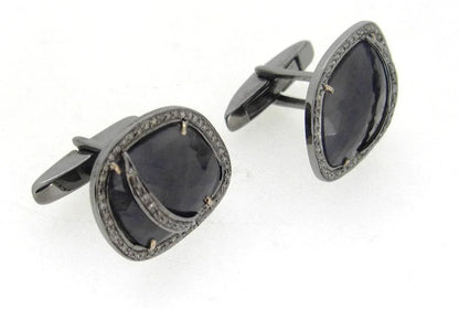 Multi Color Sapphire Cufflink - Jewelslane