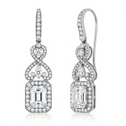 Sashi Emerald Cut Lab Diamond Earrings - Jewelslane