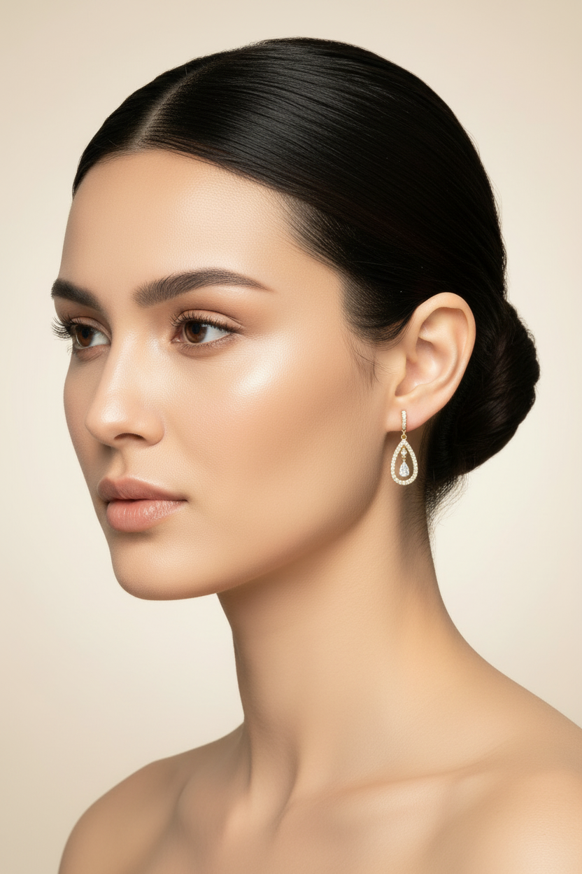 Nalini Pear Shape Lab diamond earrings