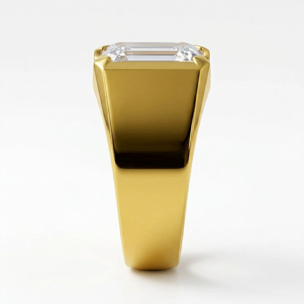 Silas Emerald Cut Lab Diamond Ring for Men