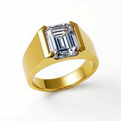 Silas Emerald Cut Lab Diamond Ring for Men