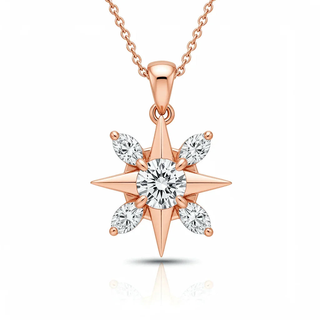 Stellar Lab Grown Solitaire Diamond Pendant - Jewelslane