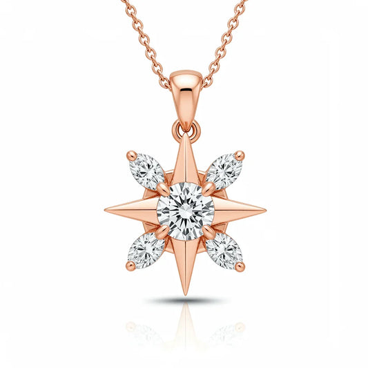 Stellar Lab Grown Solitaire Diamond Pendant - Jewelslane