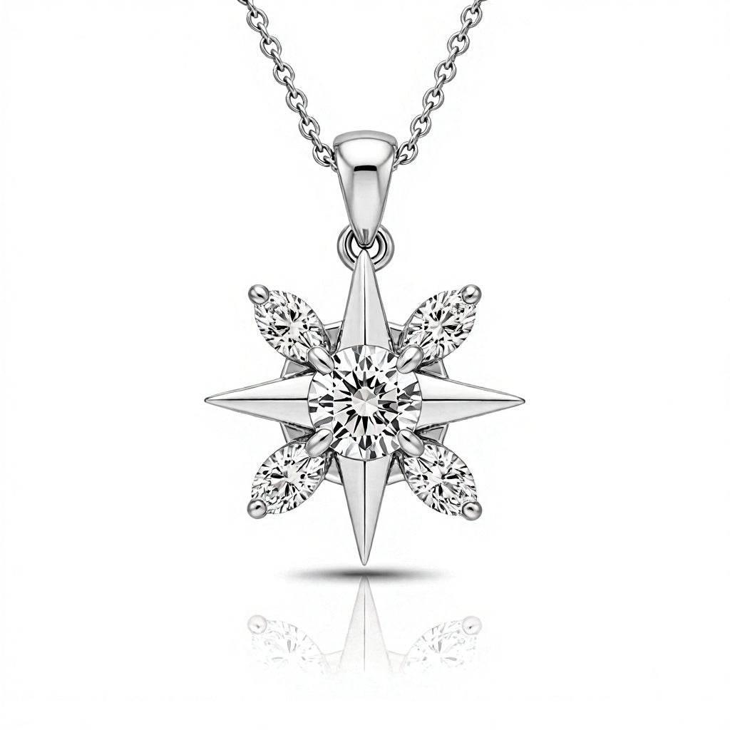 Stellar Lab Grown Solitaire Diamond Pendant - Jewelslane