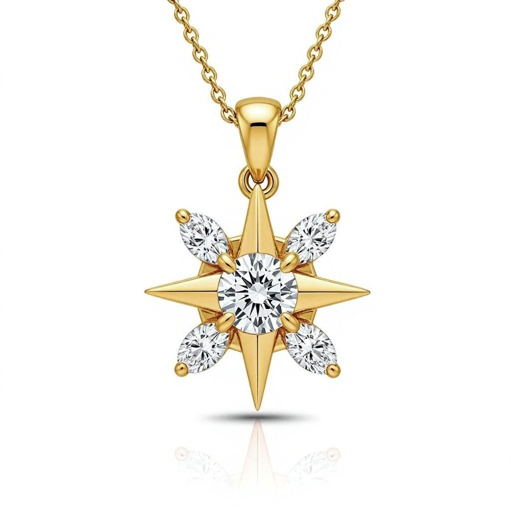 Stellar Lab Grown Solitaire Diamond Pendant - Jewelslane