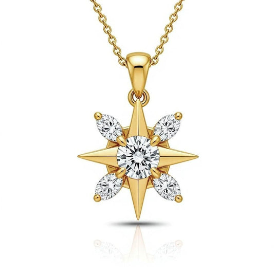 Stellar Lab Grown Solitaire Diamond Pendant - Jewelslane
