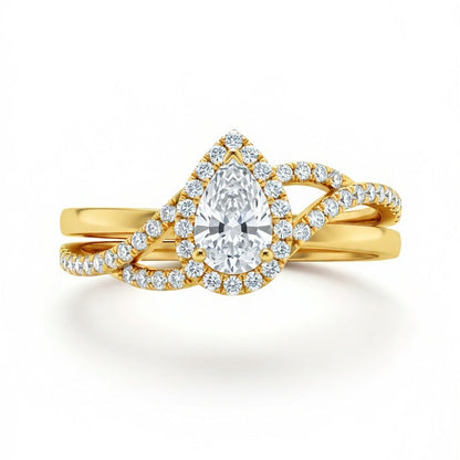 Taban Pear Shape Lab Diamond Ring - Jewelslane