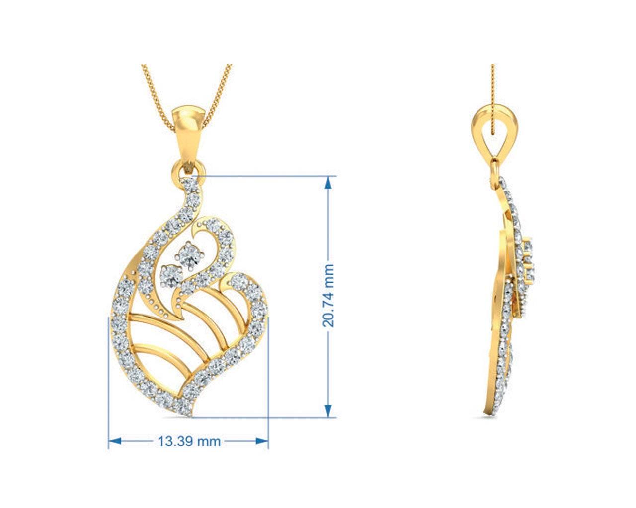 Talia Round Brilliant Diamond Pendant Set - Jewelslane