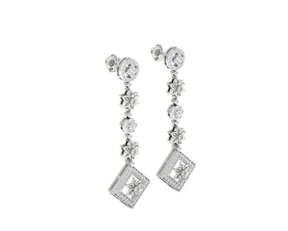 Talor Diamond Dangle drop earrings in Gold - Jewelslane