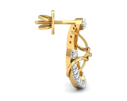 Tanya Gold Diamond Earrings - Jewelslane