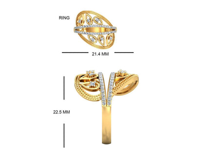 Tara Diamond Ring In Gold - Jewelslane