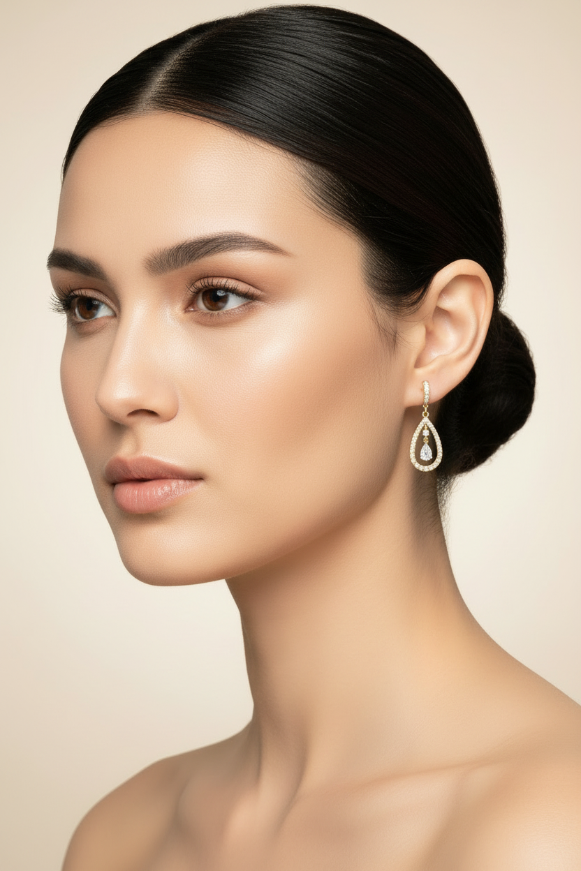 Nalini Pear Shape Lab diamond earrings