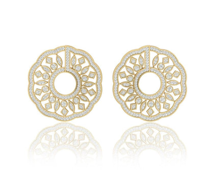 Tia Designer Diamond Hoops - Jewelslane