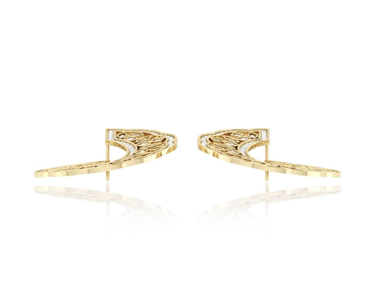 Tia Designer Diamond Hoops - Jewelslane