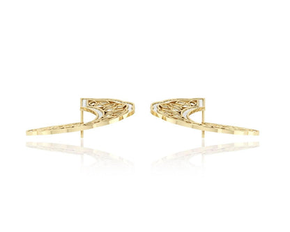 Tia Designer Diamond Hoops - Jewelslane