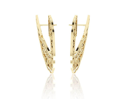 Tia Designer Diamond Hoops - Jewelslane