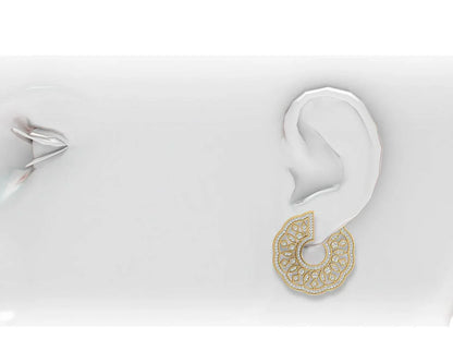 Tia Designer Diamond Hoops - Jewelslane