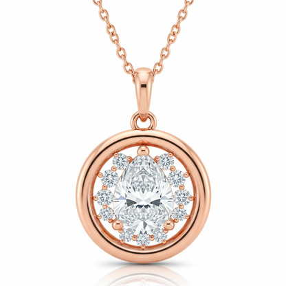 Uki Pear Shape Lab Diamond pendant - Jewelslane