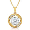 Ulrika Princess Cut Lab Diamond Solitaire Pendant - Jewelslane
