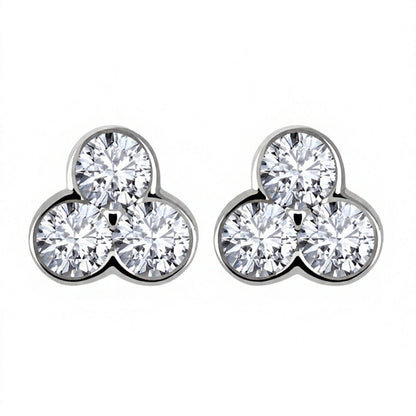Umika Round Lab Diamonds Solitaire Earrings - Jewelslane