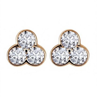 Umika Round Lab Diamonds Solitaire Earrings - Jewelslane