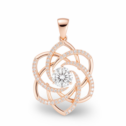 Val Lab Grown Diamond solitaire Pendant - Jewelslane
