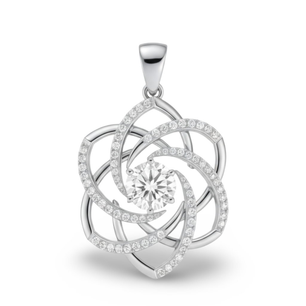Val Lab Grown Diamond solitaire Pendant - Jewelslane