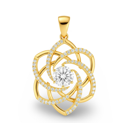 Val Lab Grown Diamond solitaire Pendant - Jewelslane