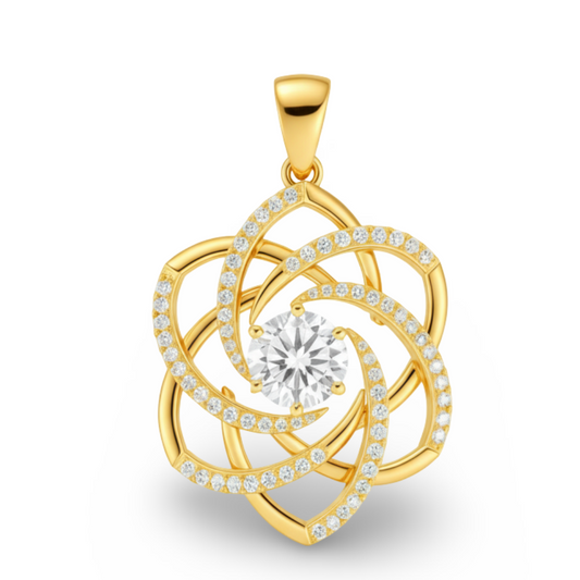 Val Lab Grown Diamond solitaire Pendant - Jewelslane