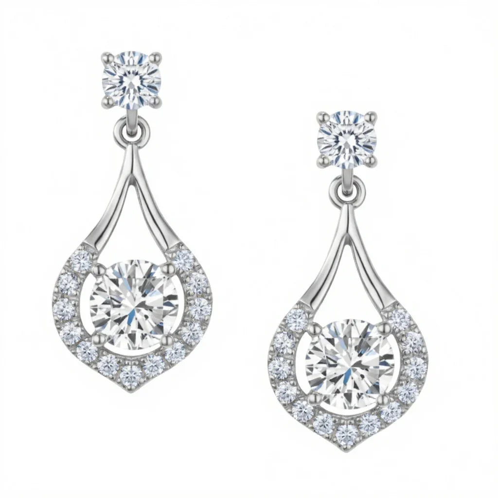Vala Lab Diamond Solitaire Earrings - Jewelslane