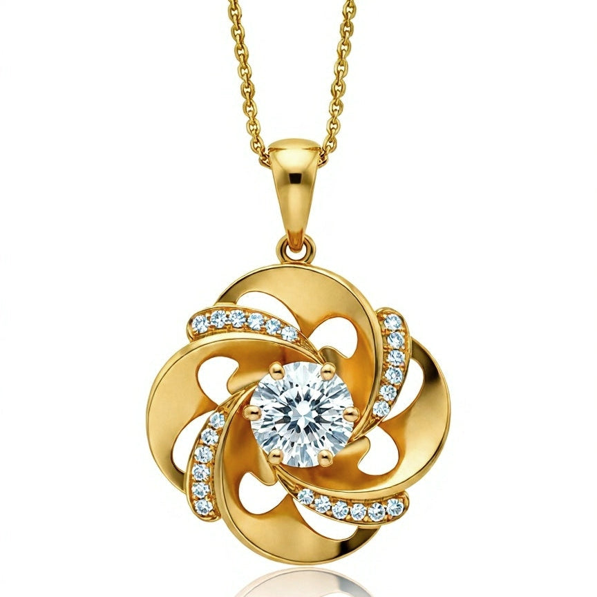 Vale Lab Diamond Solitaire Pendant - Jewelslane