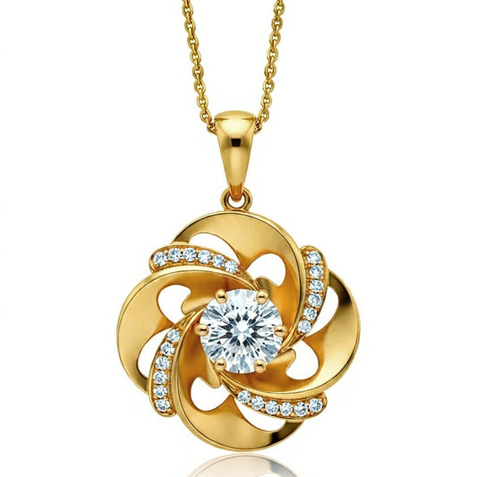 Vale Lab Diamond Solitaire Pendant - Jewelslane
