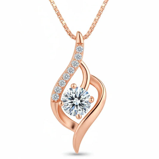 Valencia Lab Diamond Solitaire Pendant - Jewelslane