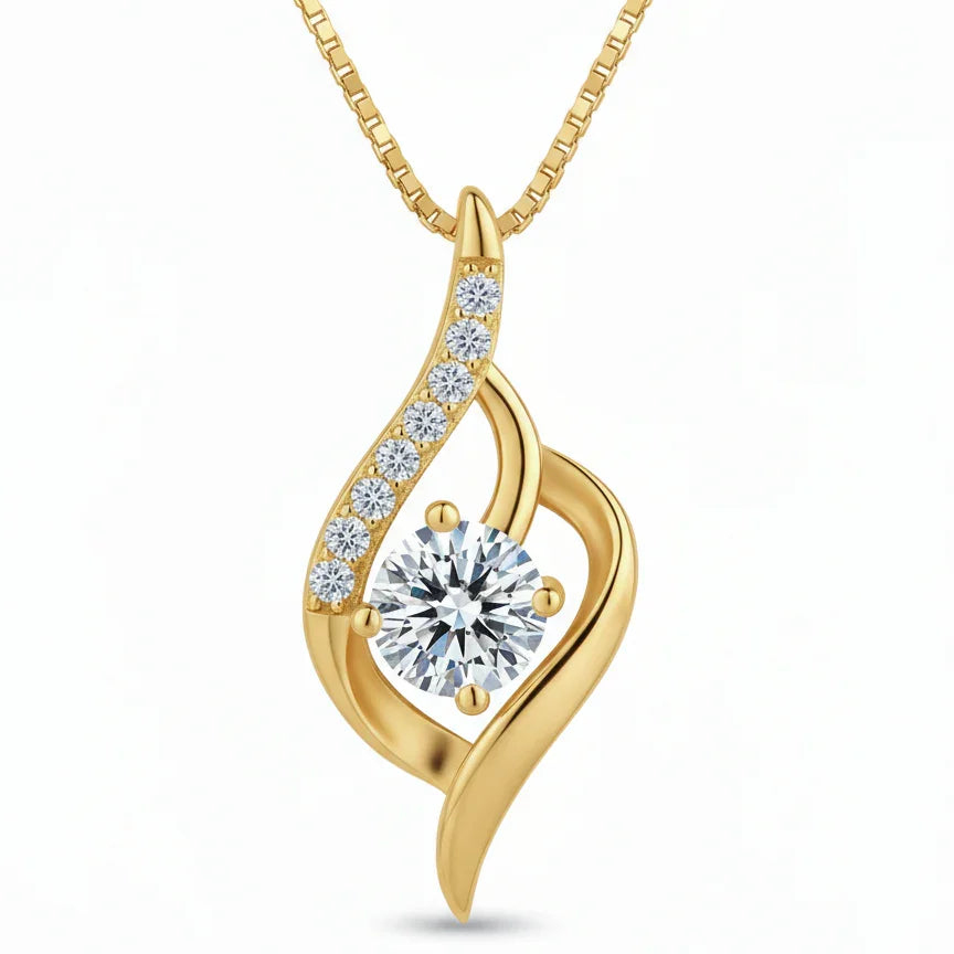 Valencia Lab Diamond Solitaire Pendant - Jewelslane