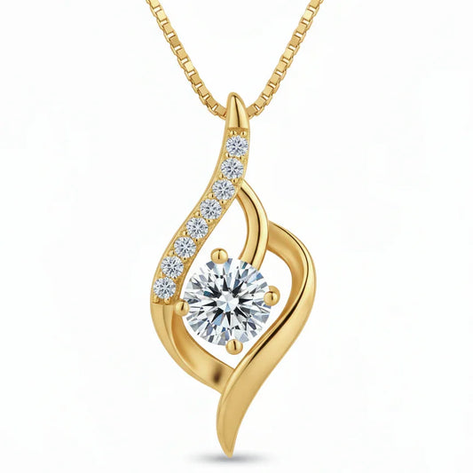 Valencia Lab Diamond Solitaire Pendant - Jewelslane