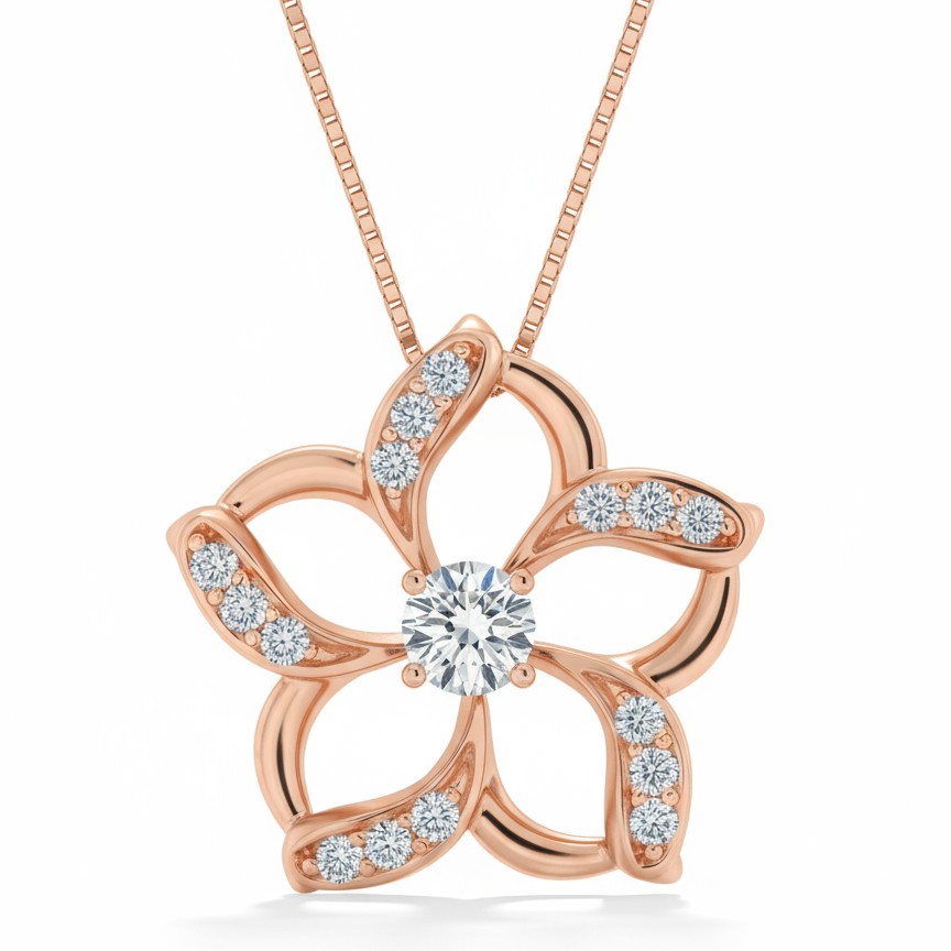Valene Lab diamond Solitaire Pendant - Jewelslane