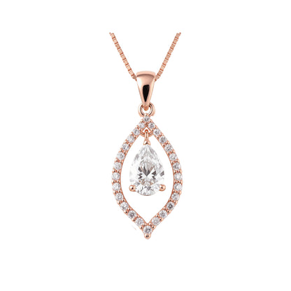Valene Lab Grow Pear Shape Diamond Solitaire Pendant - Jewelslane