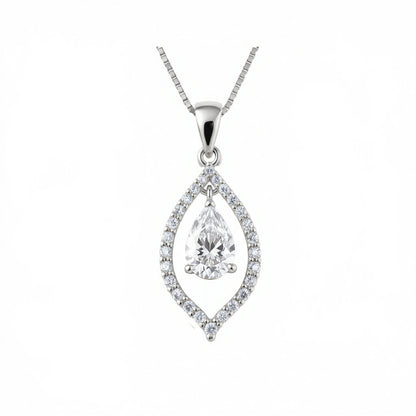 Valene Lab Grow Pear Shape Diamond Solitaire Pendant - Jewelslane