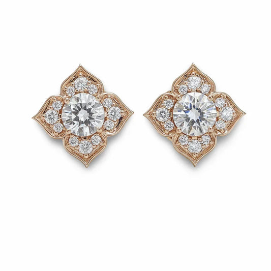 Vansha Lab Diamond Solitaire Earrings - Jewelslane