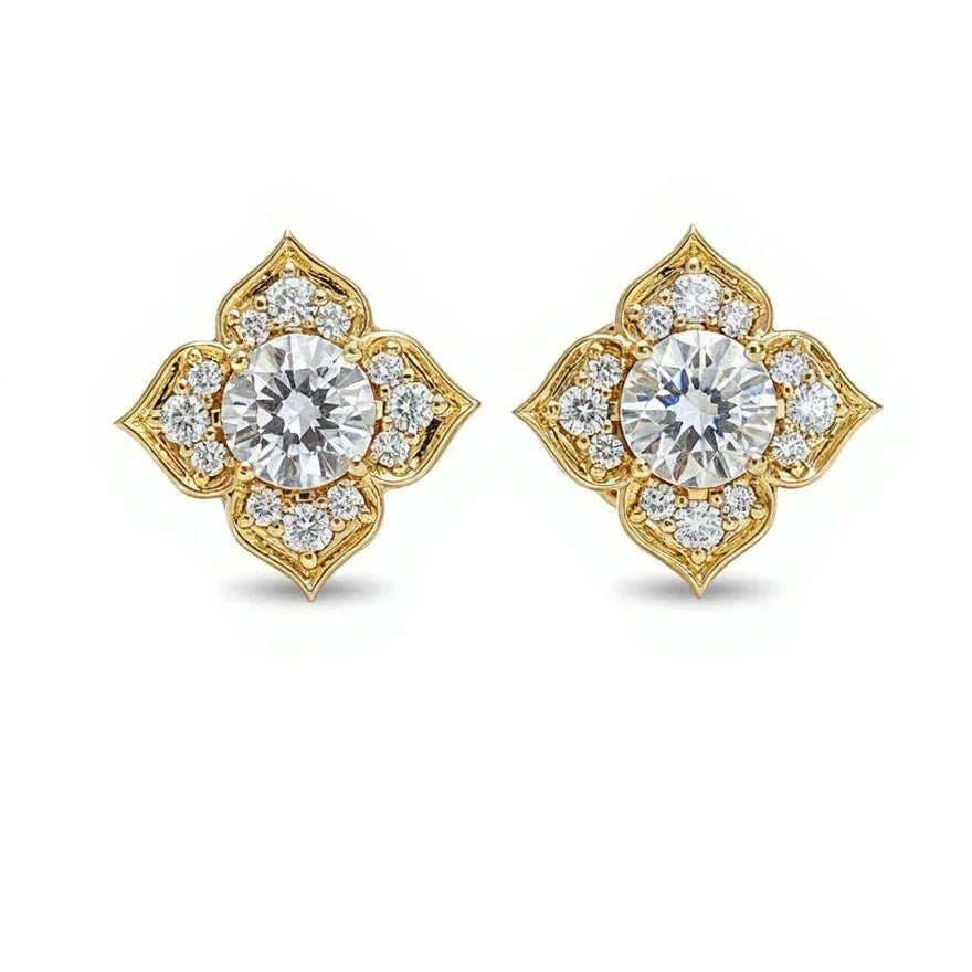 Vansha Lab Diamond Solitaire Earrings - Jewelslane
