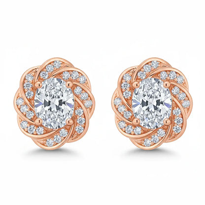 Vashi Oval Shape Lab Diamond Earrings - Jewelslane