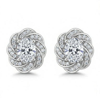 Vashi Oval Shape Lab Diamond Earrings - Jewelslane