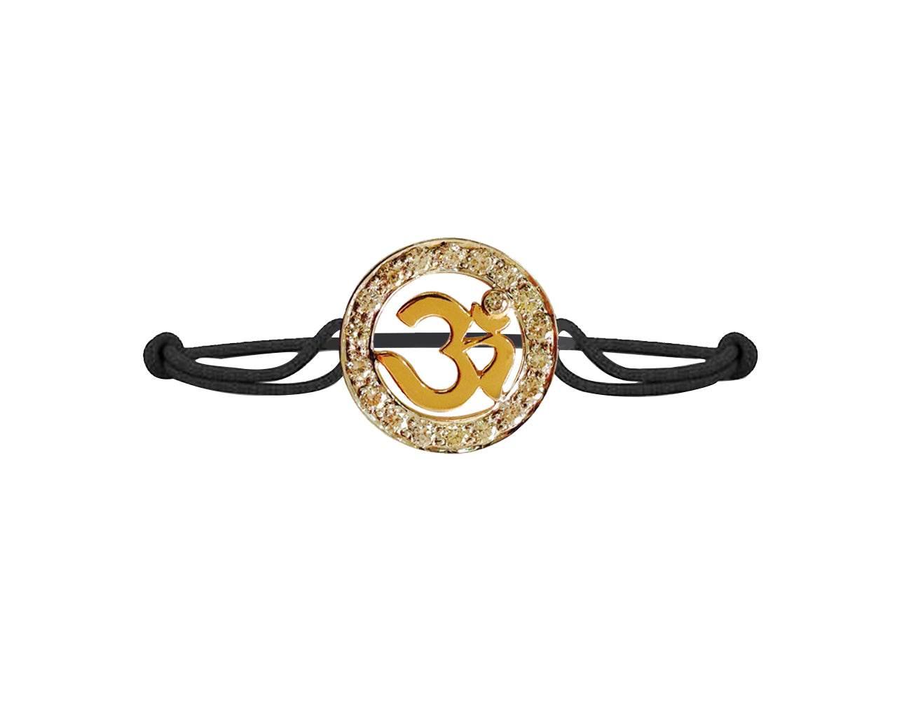 Vibrant Om Bracelet In Gold - Jewelslane