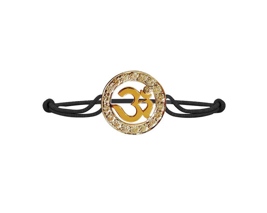 Vibrant Om Bracelet In Gold - Jewelslane