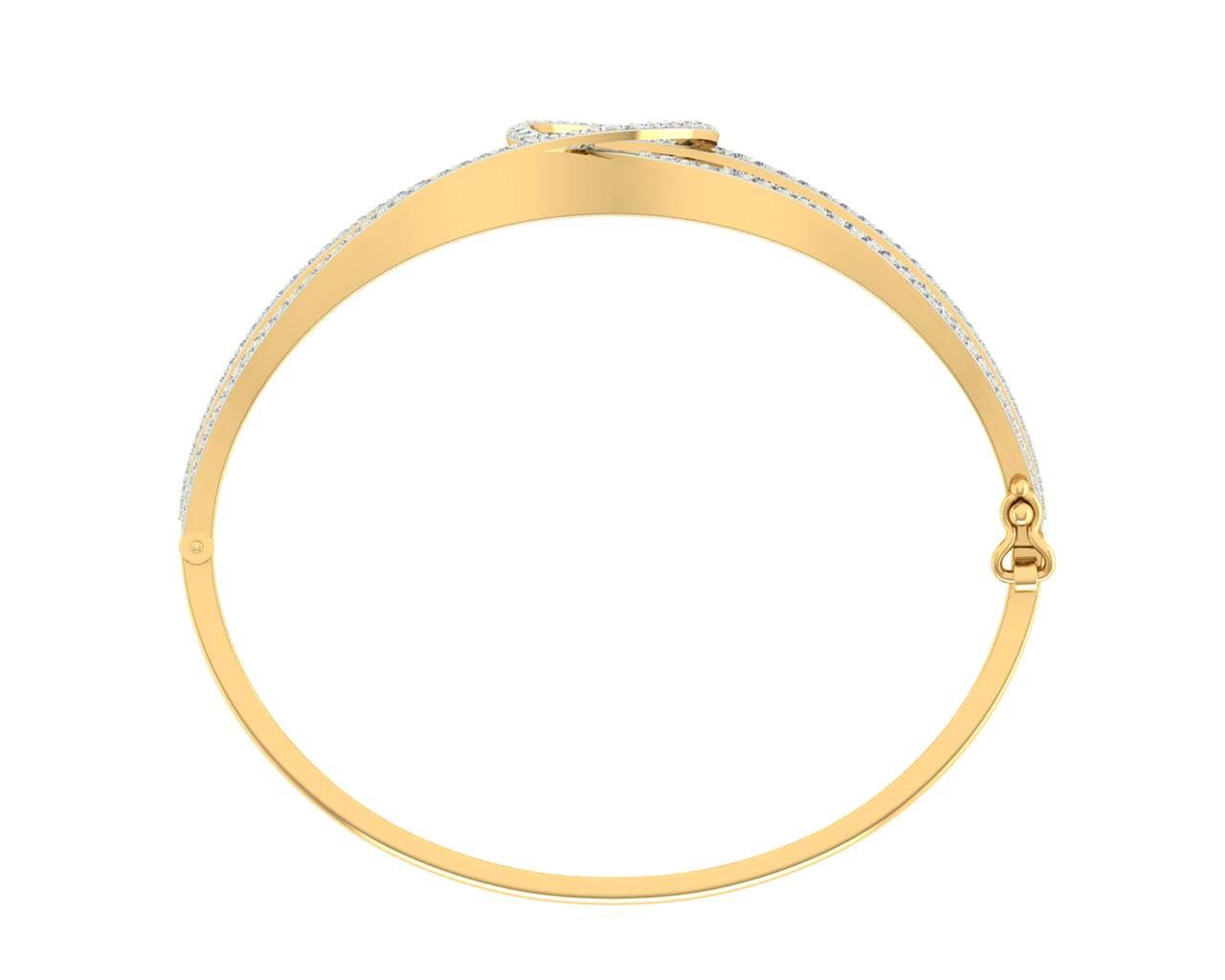 Wenda Diamond Half Bracelet in Gold - Jewelslane