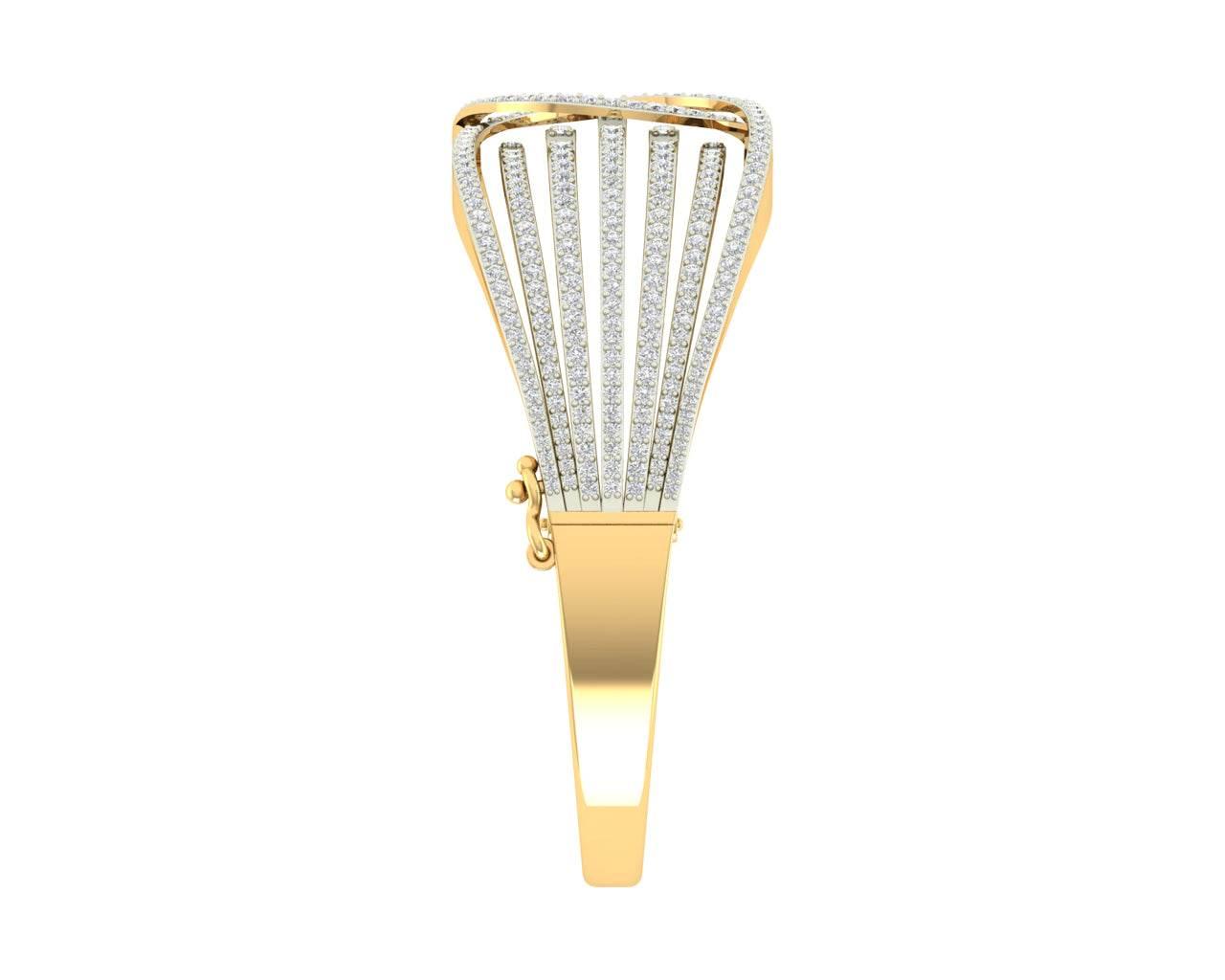 Wenda Diamond Half Bracelet in Gold - Jewelslane