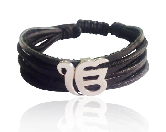 Wide Ikonkar Silver Bracelet - Jewelslane